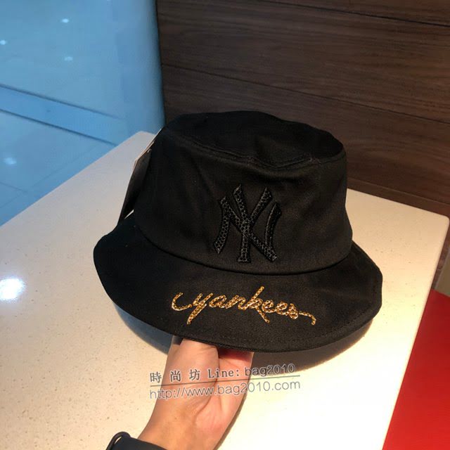 NY男女同款帽子 MLB帶鑽經典漁夫帽遮陽帽  mm1184